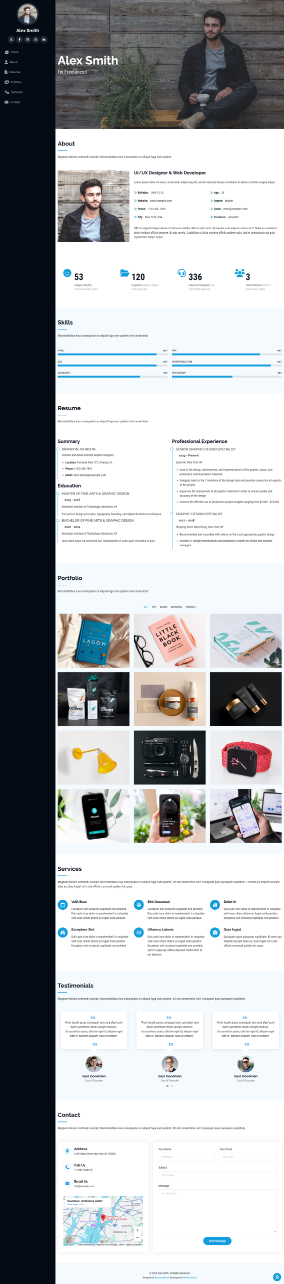 Responsive WordPress Portfolio Website Design Project by Rakibul Hasan